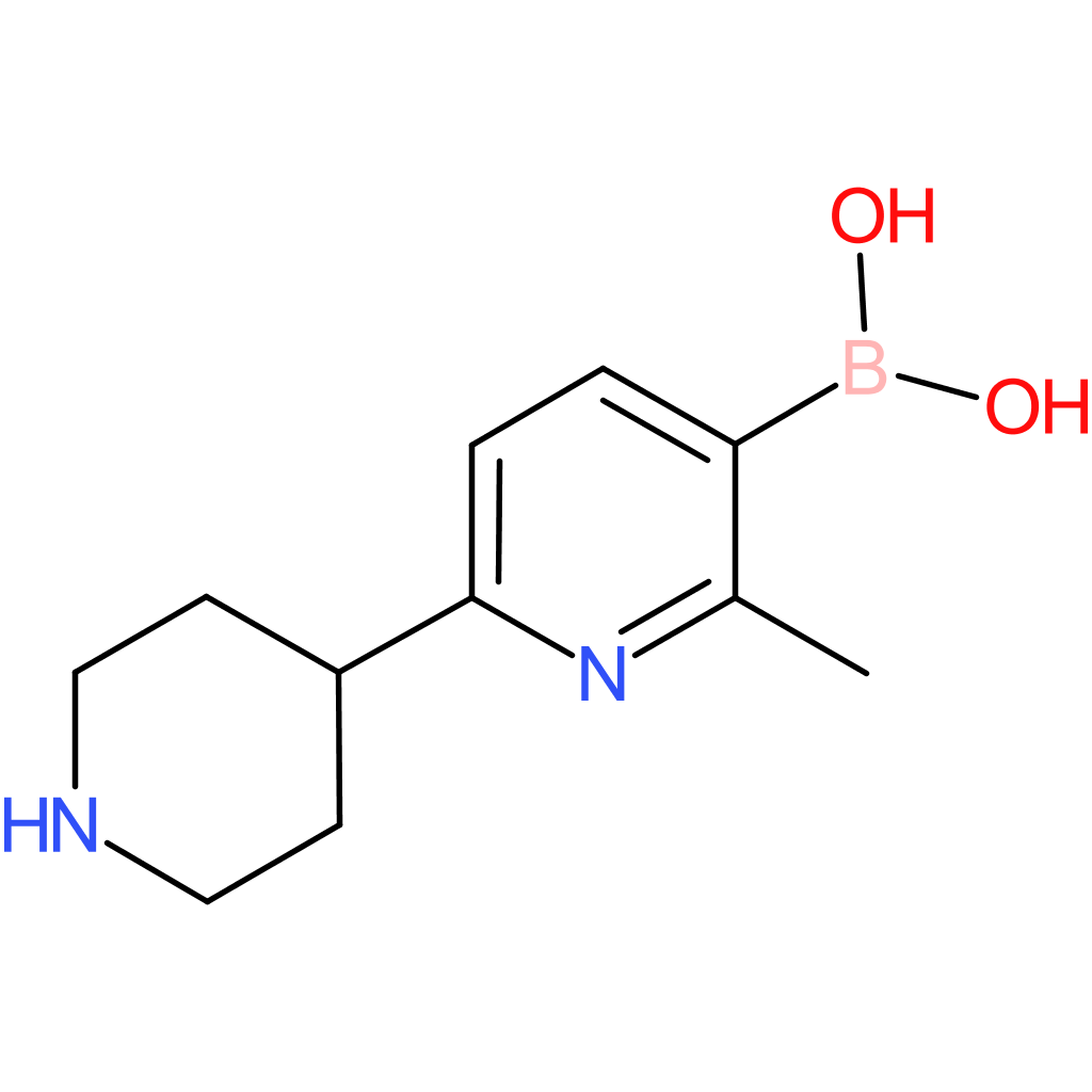 2-methyl-6-(piperidin-4-yl)pyridine-3-boronic acid