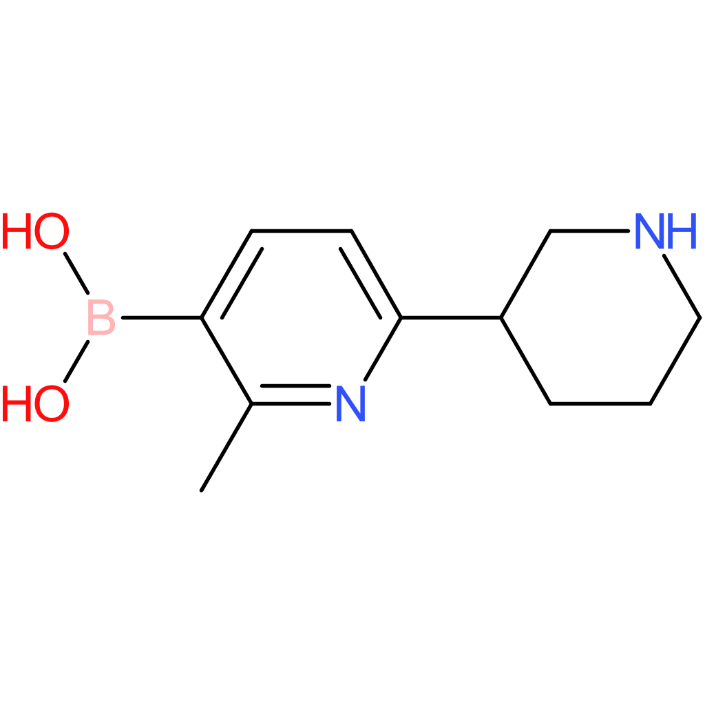2-methyl-6-(piperidin-3-yl)pyridine-3-boronic acid