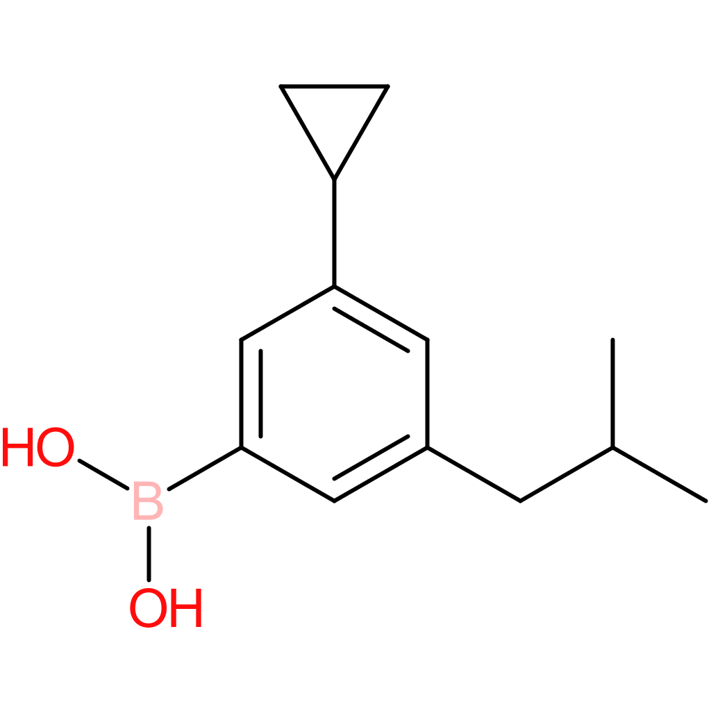 3-(cyclopropyl)-5-(iso-butyl)phenylboronic acid