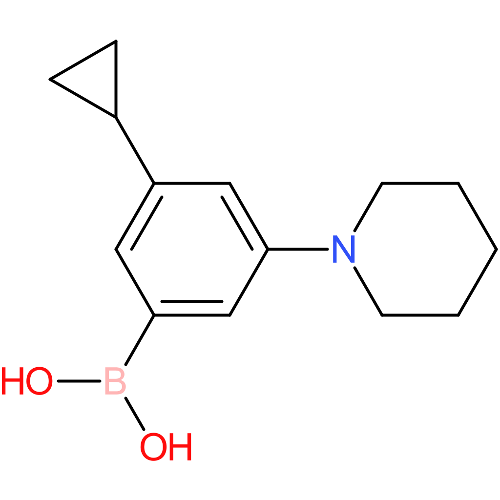 3-cyclopropyl-5-(piperidino)phenylboronic acid