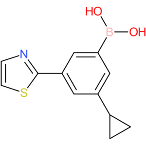 3-cyclopropyl-5-(thiazol-2-yl)phenylboronic acid