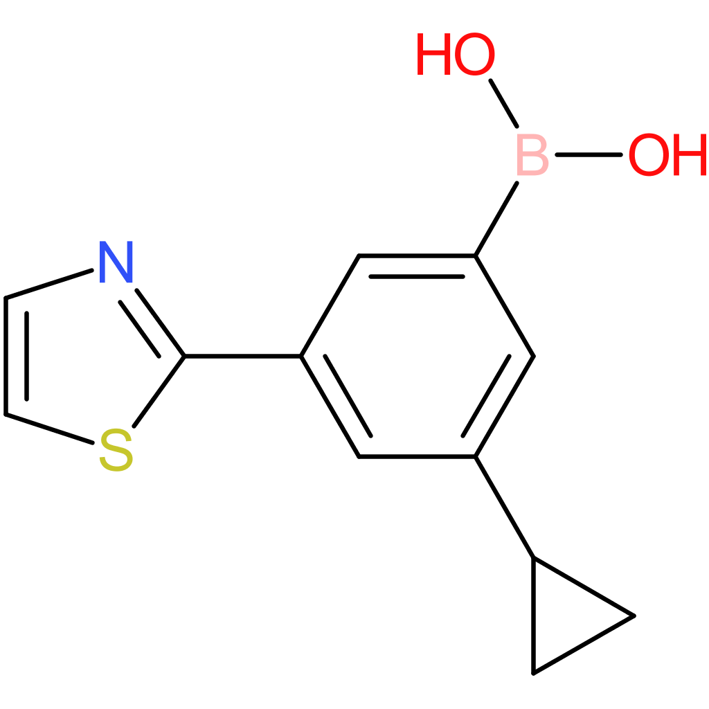 3-cyclopropyl-5-(thiazol-2-yl)phenylboronic acid