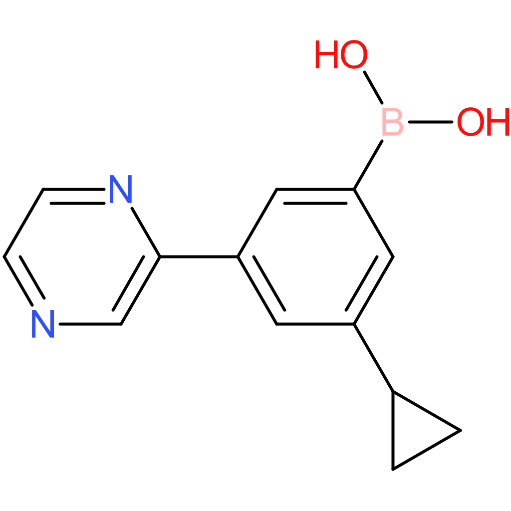 3-(pyrazin-2-yl)-5-cyclopropylphenylboronic acid