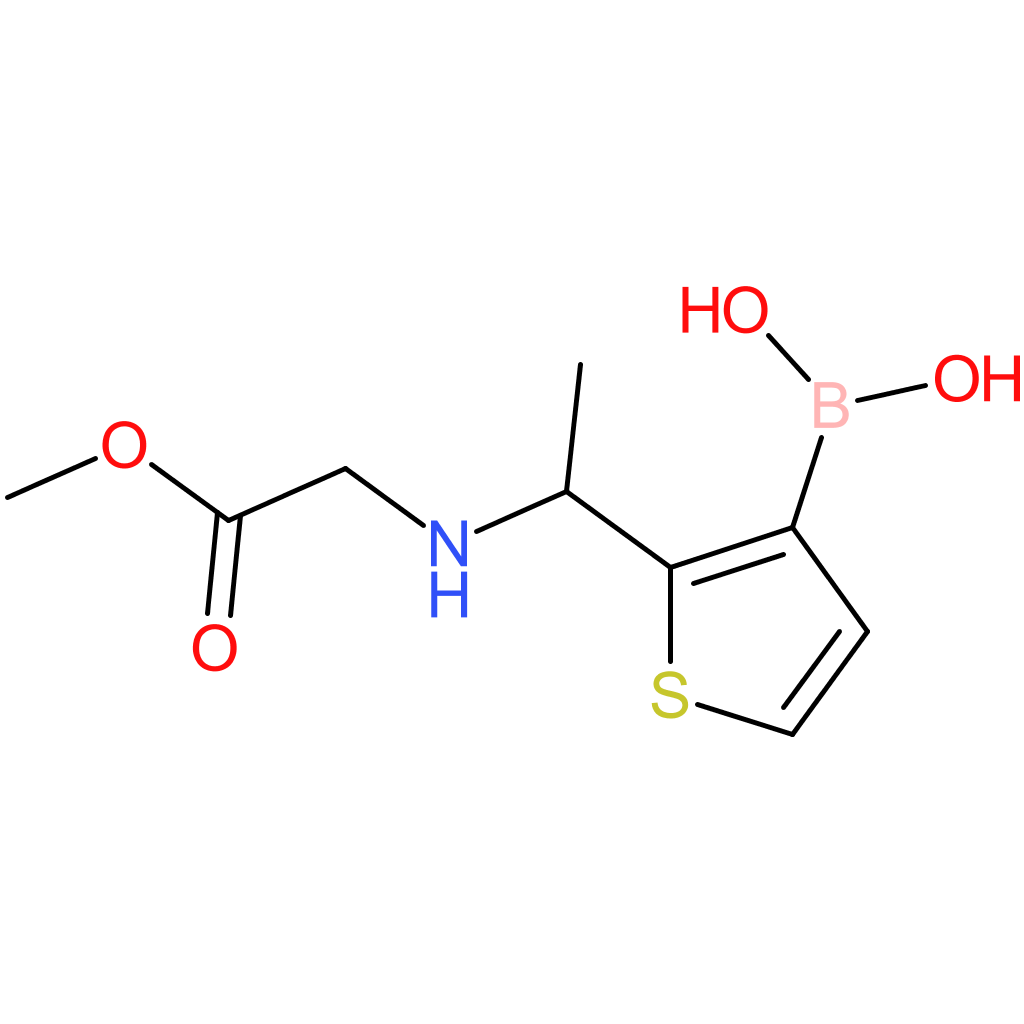 2-(1-(2-methoxy-2-oxoethylamino)ethyl)thiophen-3-ylboronic acid