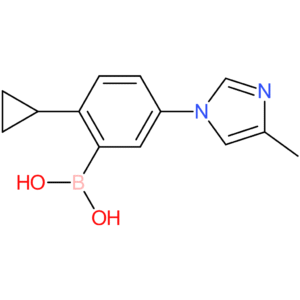 2-cyclopropyl-5-(4-methylimidazol-1-yl)phenylboronic acid