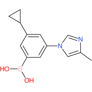 3-cyclopropyl-5-(4-methylimidazol-1-yl)phenylboronic acid