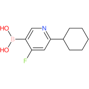 4-fluoro-2-(cyclohexyl)pyridine-5-boronic acid