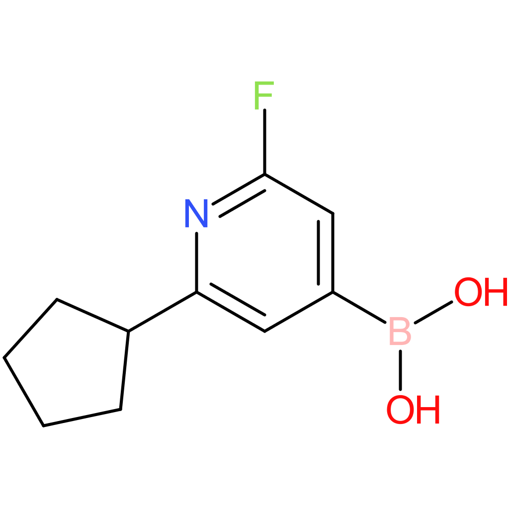 2-fluoro-6-(cyclopentyl)pyridine-4-boronic acid