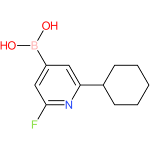 2-fluoro-6-(cyclohexyl)pyridine-4-boronic acid