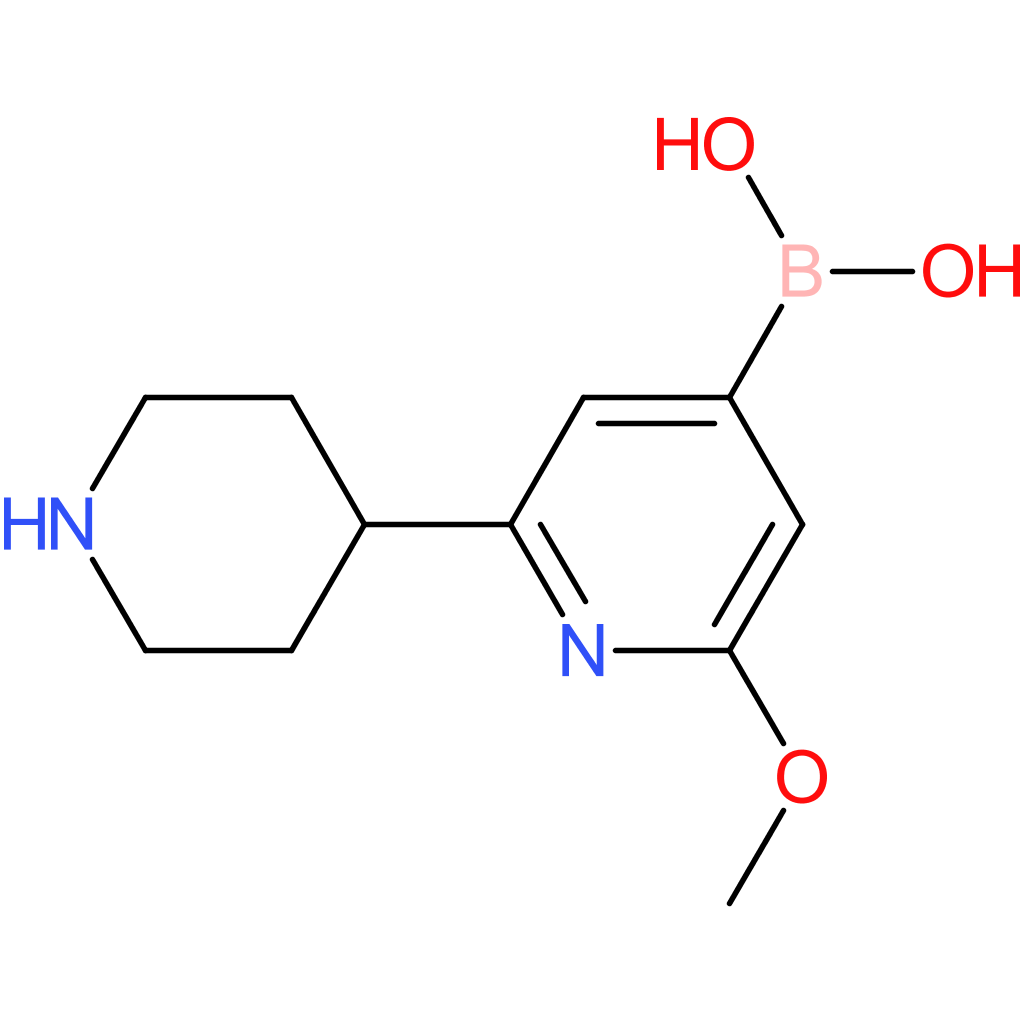 2-methoxy-6-(piperidin-4-yl)pyridine-4-boronic acid