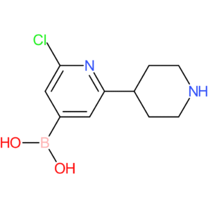 2-chloro-6-(piperidin-4-yl)pyridine-4-boronic acid