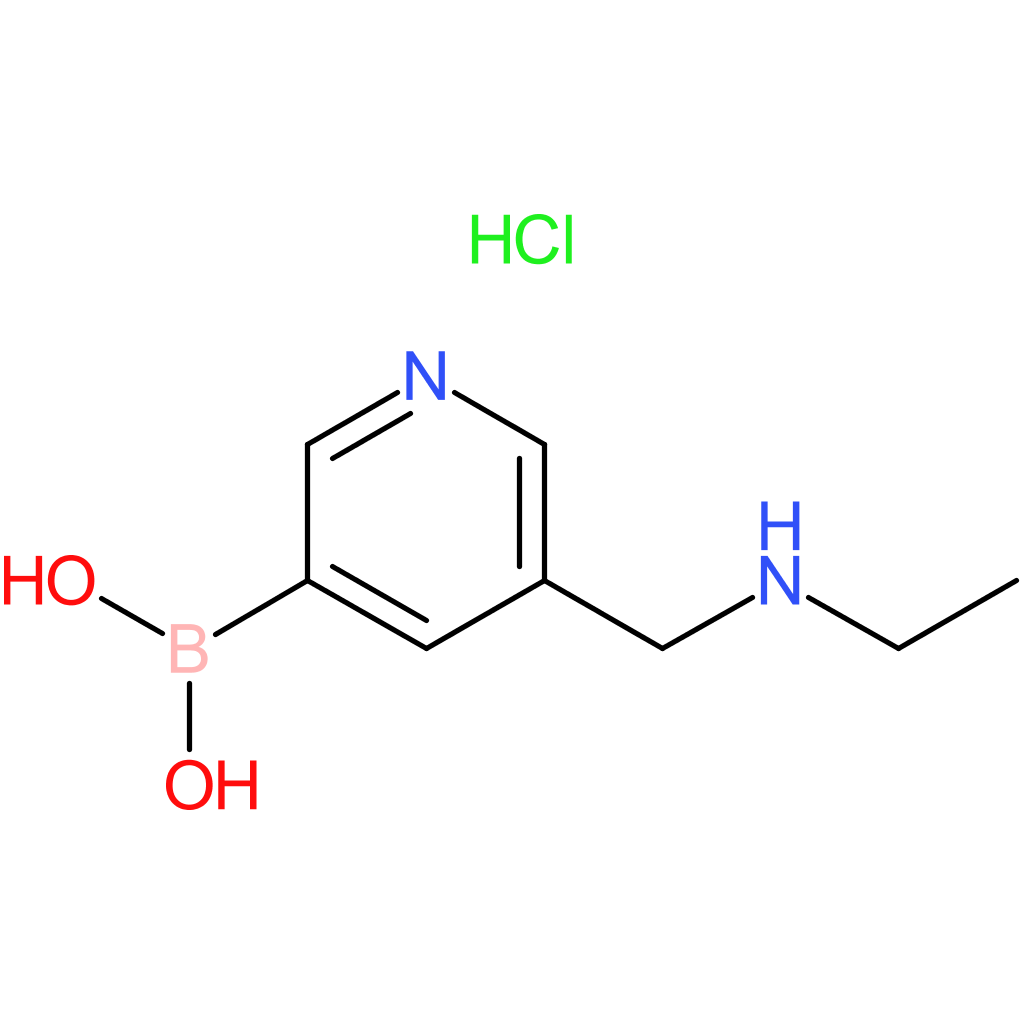 5-((ethylamino)methyl)pyridine-3-boronic acid-hcl