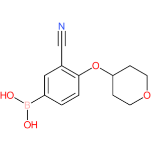 3-cyano-4-(tetrahydro-2h-pyran-4-yloxy)phenylboronic acid