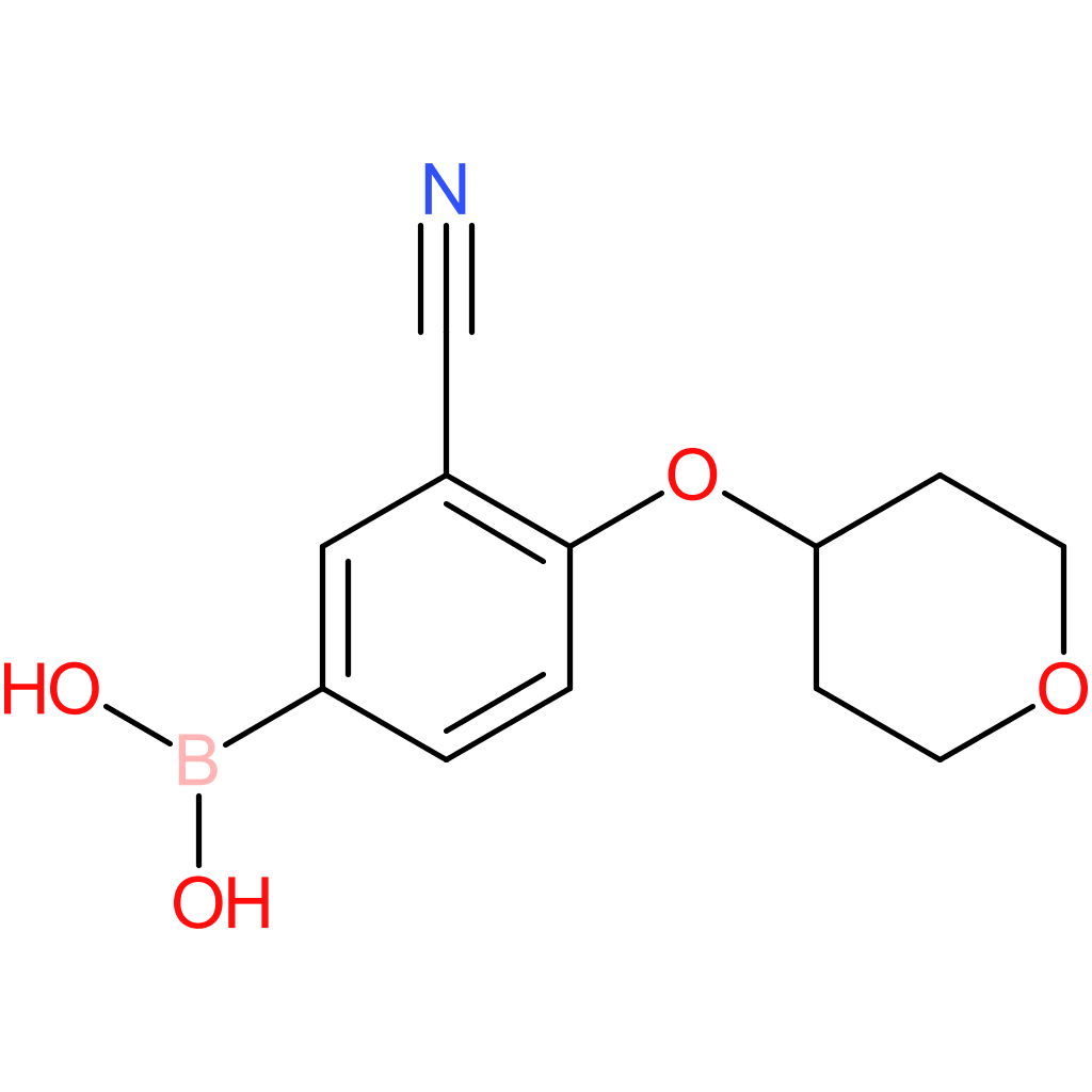 3-cyano-4-(tetrahydro-2h-pyran-4-yloxy)phenylboronic acid