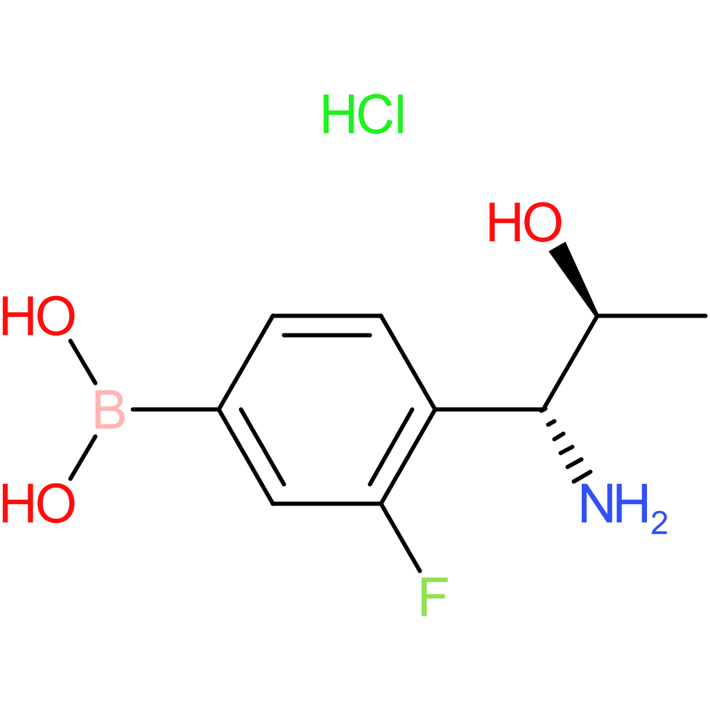 (4-[(1r,2s)-1-amino-2-hydroxypropyl]-3-fluorophenyl)boronic acid hydrochloride