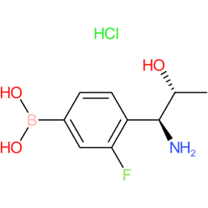 (4-[(1s,2r)-1-amino-2-hydroxypropyl]-3-fluorophenyl)boronic acid hydrochloride