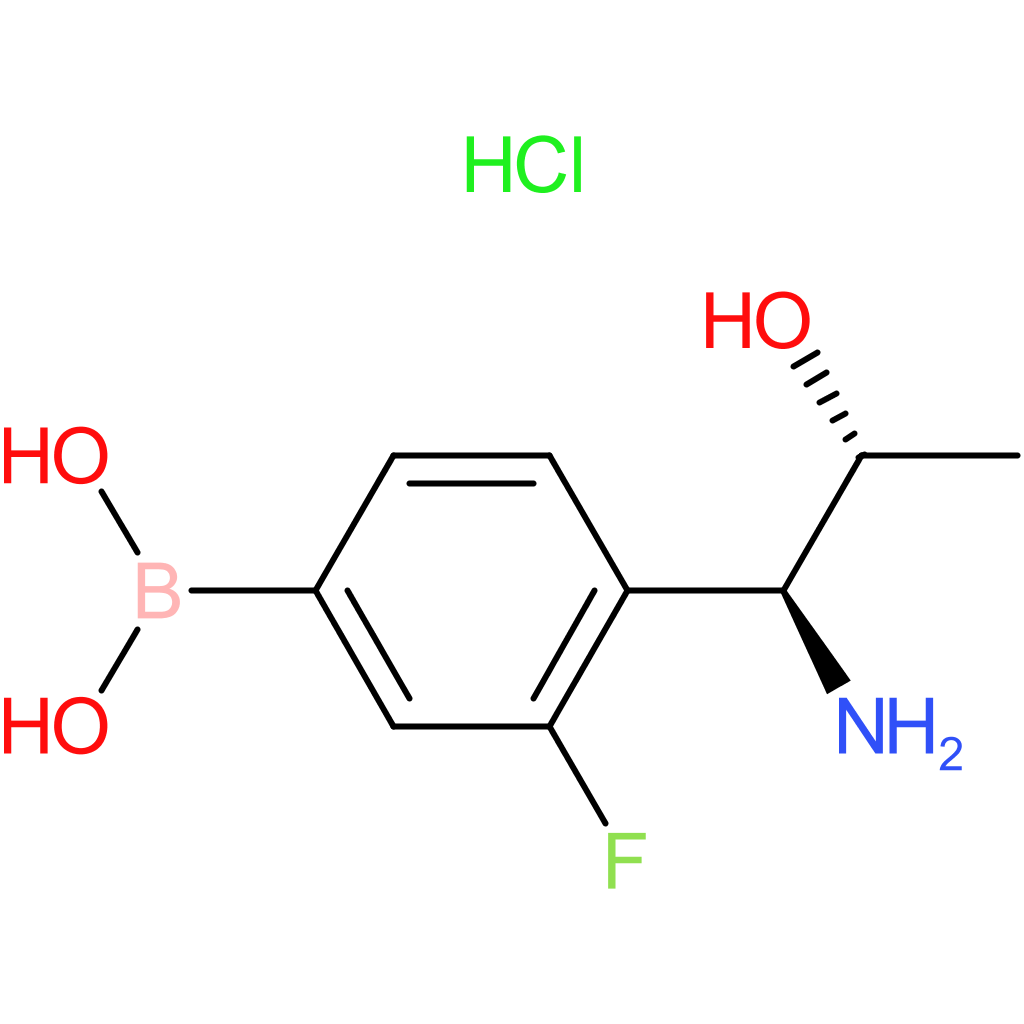 (4-[(1s,2r)-1-amino-2-hydroxypropyl]-3-fluorophenyl)boronic acid hydrochloride