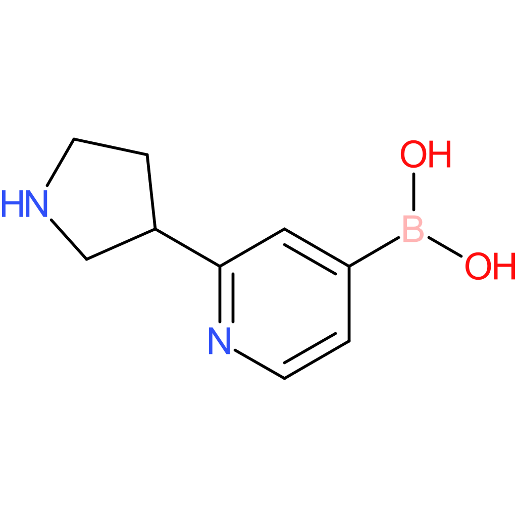 [2-(pyrrolidin-3-yl)pyridin-4-yl]boronic acid