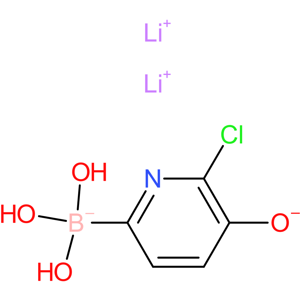 dilithium(1+) ion (6-chloro-5-oxidopyridin-2-yl)trihydroxyboranuide
