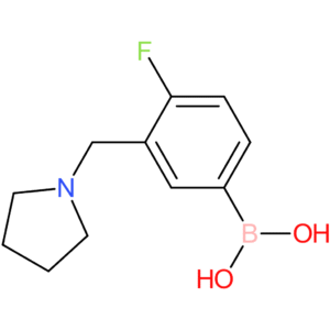 4-fluoro-3-(pyrrolidin-1-ylmethyl)phenylboronic acid