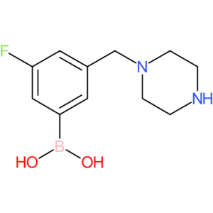 (3-fluoro-5-(piperazin-1-ylmethyl)phenyl)boronic acid
