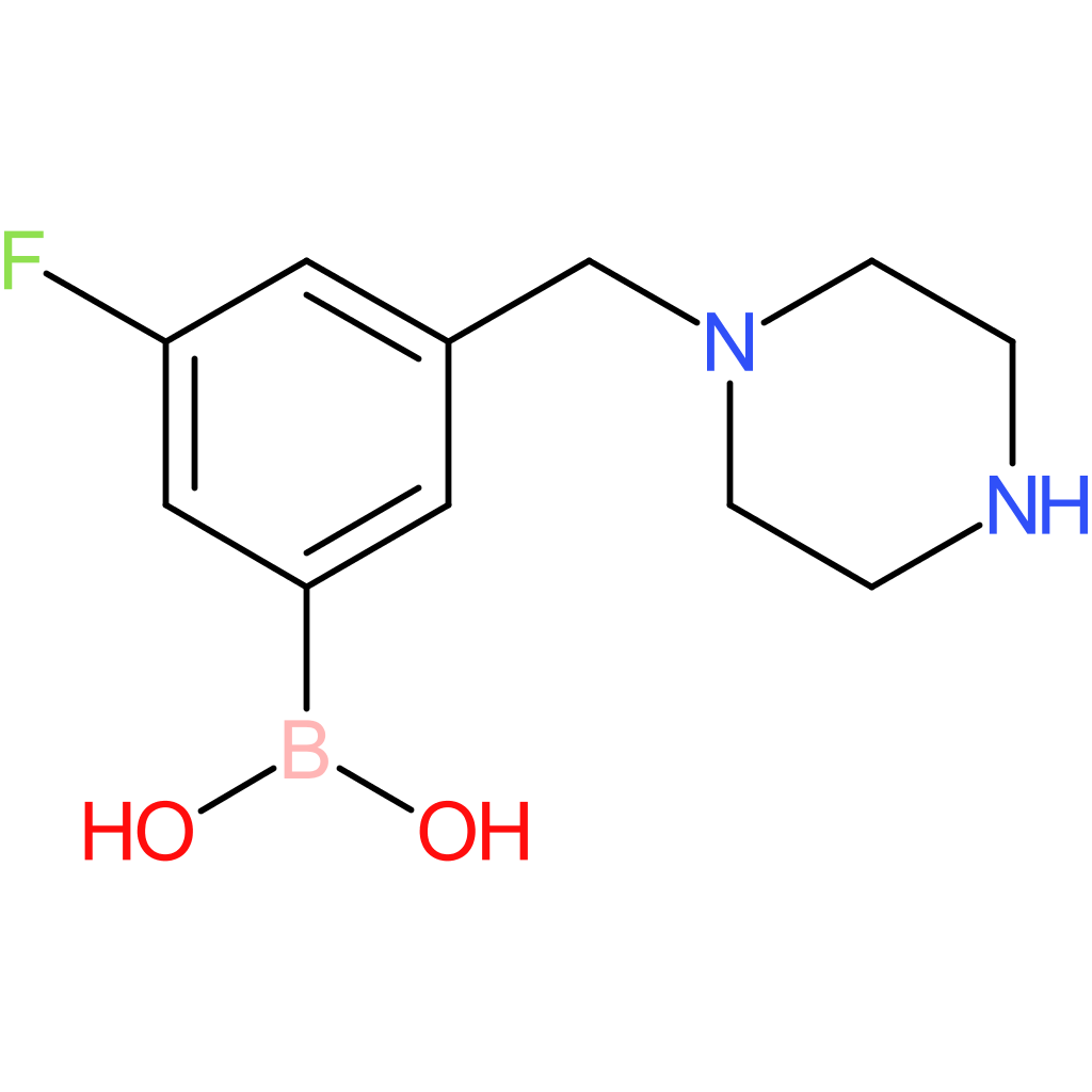(3-fluoro-5-(piperazin-1-ylmethyl)phenyl)boronic acid