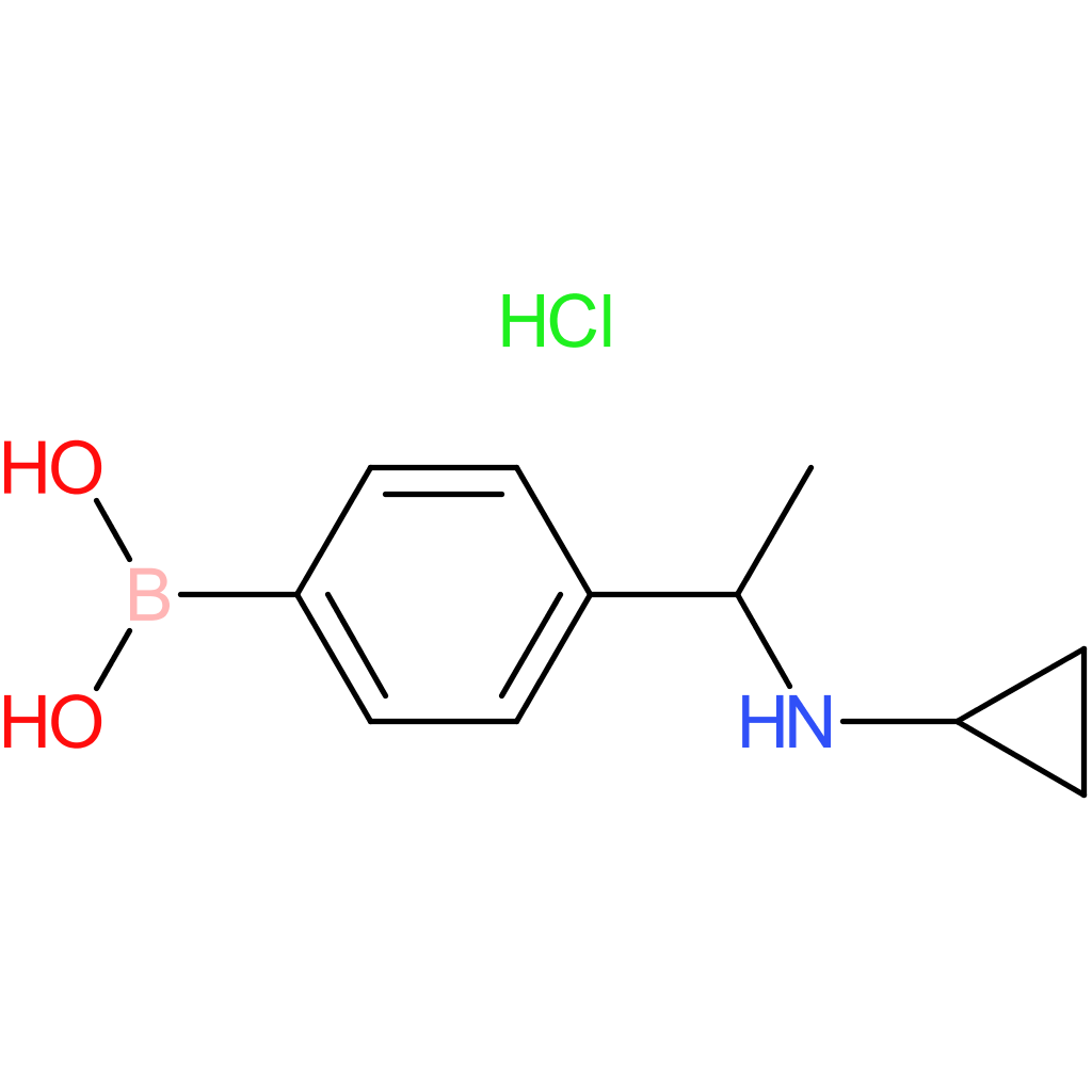 (4-(1-(cyclopropylamino)ethyl)phenyl)boronic acid hydrochloride