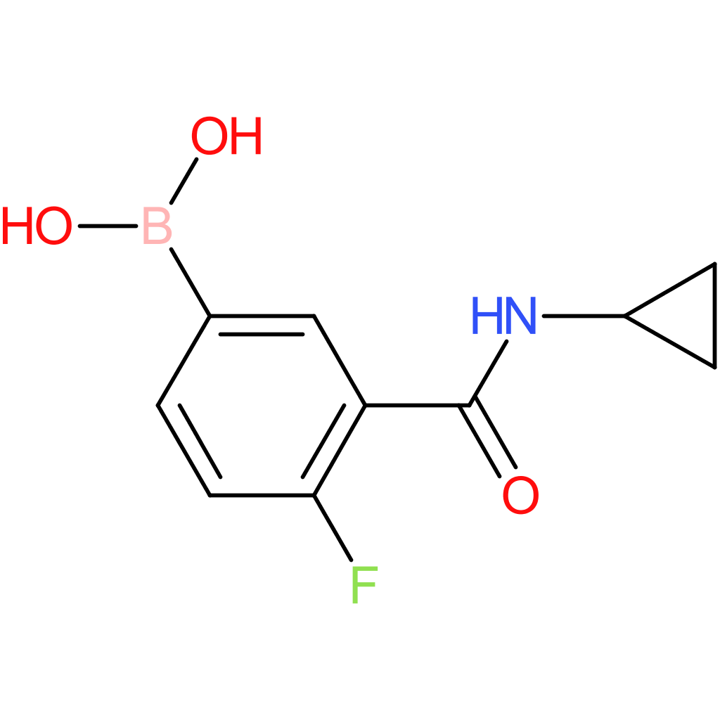 (3-(cyclopropylcarbamoyl)-4-fluorophenyl)boronic acid