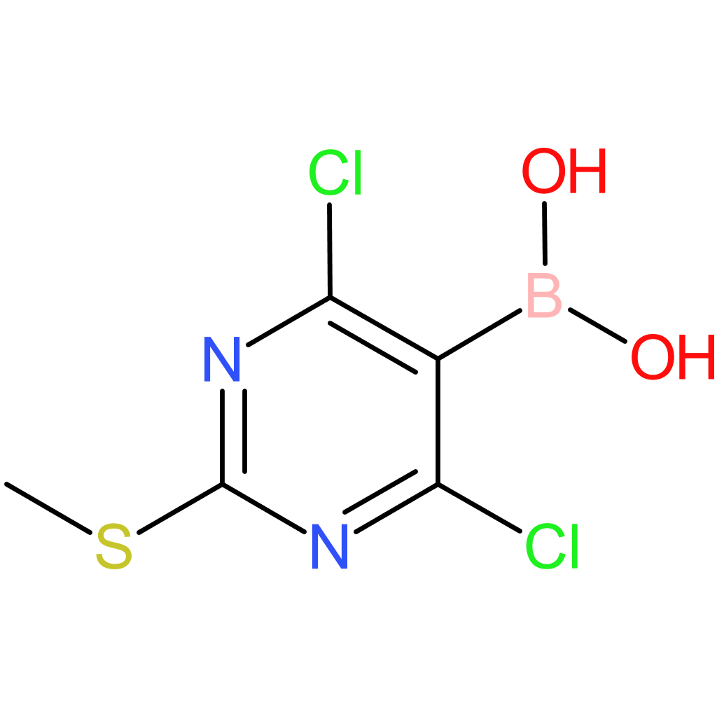 (4,6-dichloro-2-(methylthio)pyrimidin-5-yl)boronic acid