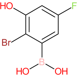 (2-bromo-5-fluoro-3-hydroxyphenyl)boronic acid