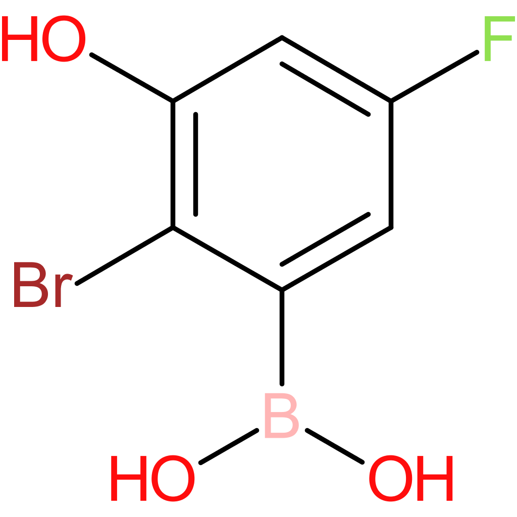 (2-bromo-5-fluoro-3-hydroxyphenyl)boronic acid