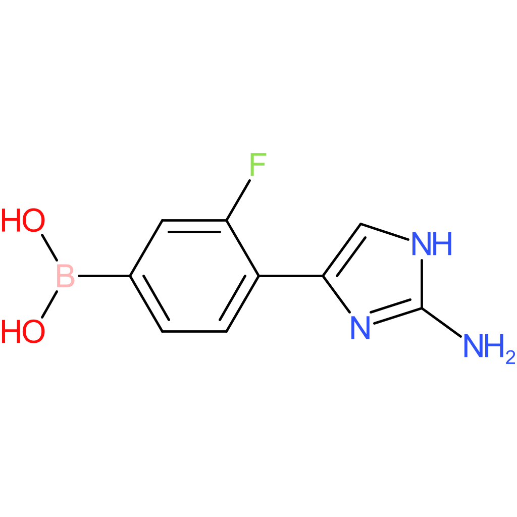 (4-(2-amino-1h-imidazol-4-yl)-3-fluorophenyl)boronic acid