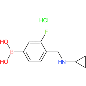 (4-((cyclopropylamino)methyl)-3-fluorophenyl)boronic acid hydrochloride