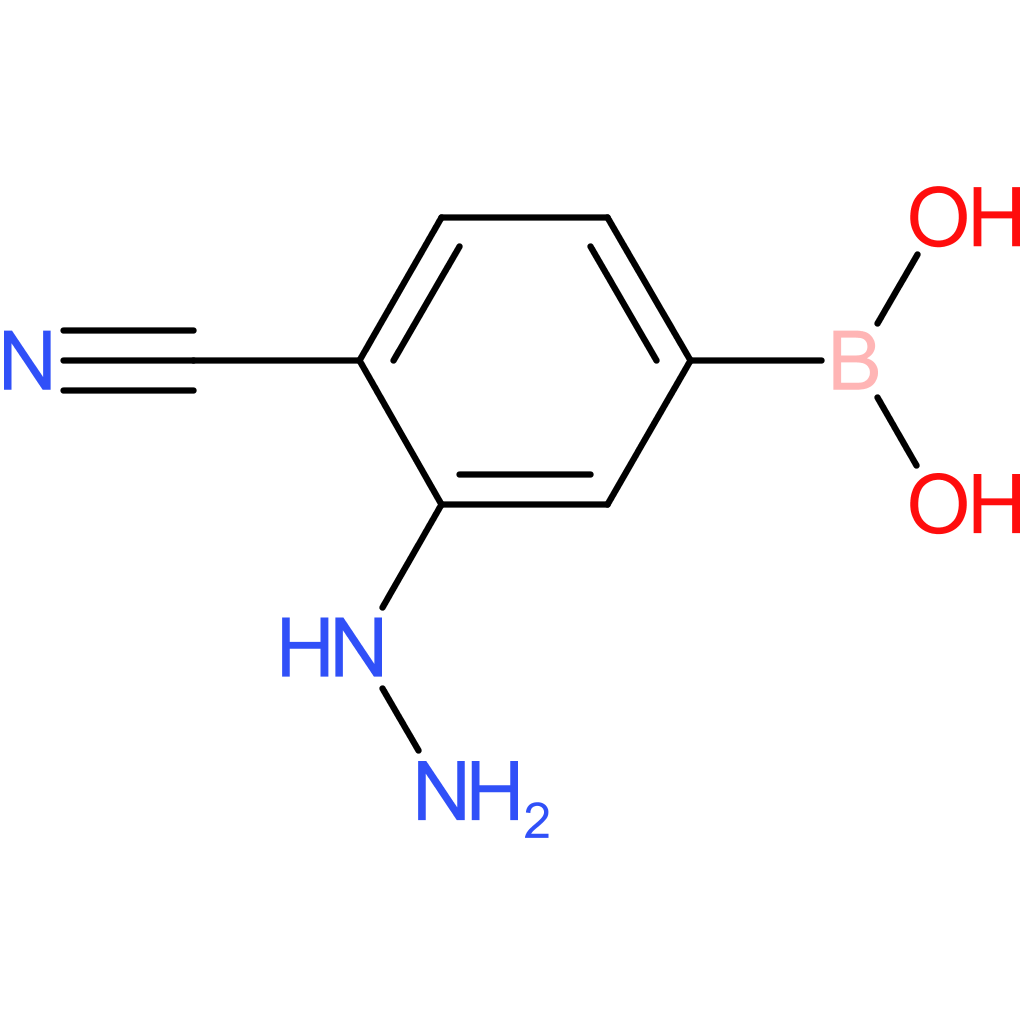 (4-cyano-3-hydrazinylphenyl)boronic acid