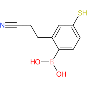 [2-(2-cyanoethyl)-4-sulfanylphenyl]boronic acid