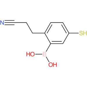 [2-(2-cyanoethyl)-5-sulfanylphenyl]boronic acid