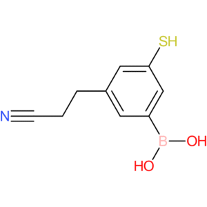 [3-(2-cyanoethyl)-5-sulfanylphenyl]boronic acid