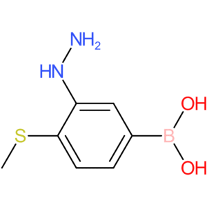 [3-hydrazinyl-4-(methylsulfanyl)phenyl]boronic acid