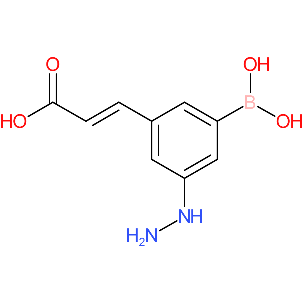 (E)-3-(3-borono-5-hydrazineylphenyl)acrylic acid