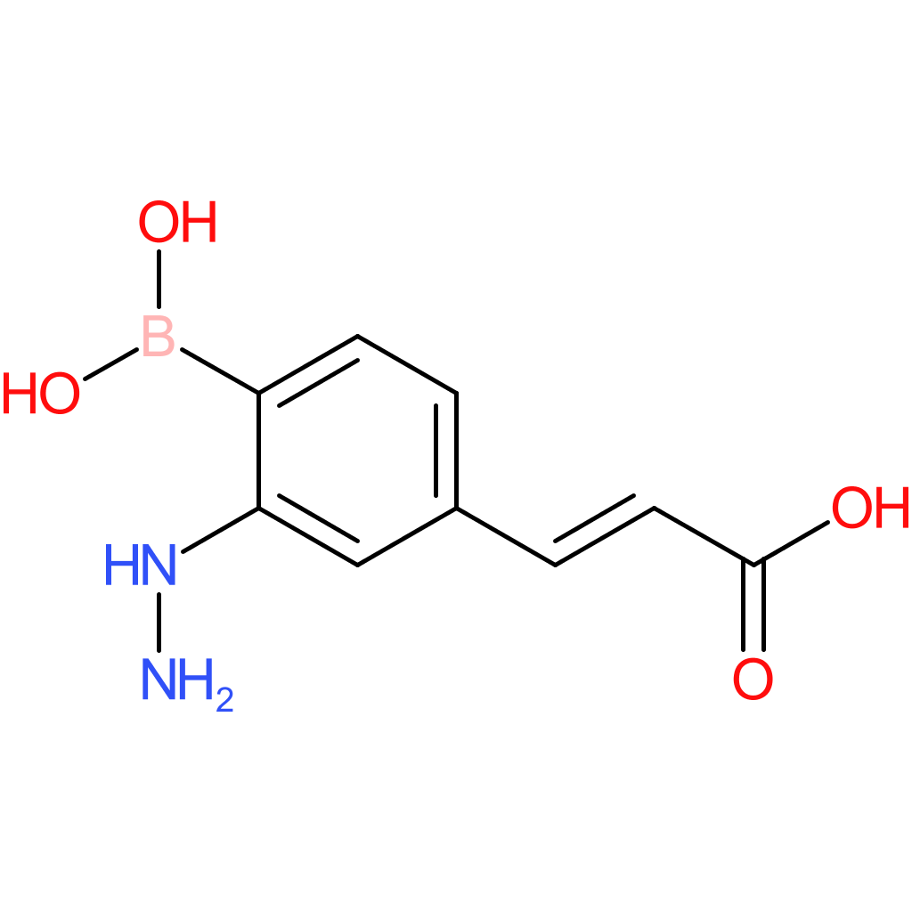 (E)-3-(4-borono-3-hydrazineylphenyl)acrylic acid