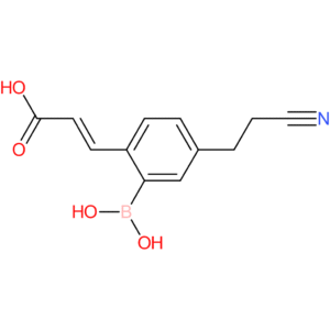 (E)-3-(2-borono-4-(2-cyanoethyl)phenyl)acrylic acid
