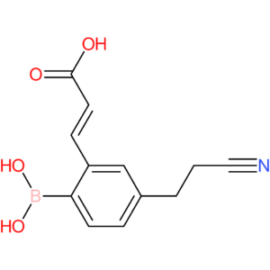 (E)-3-(2-borono-5-(2-cyanoethyl)phenyl)acrylic acid