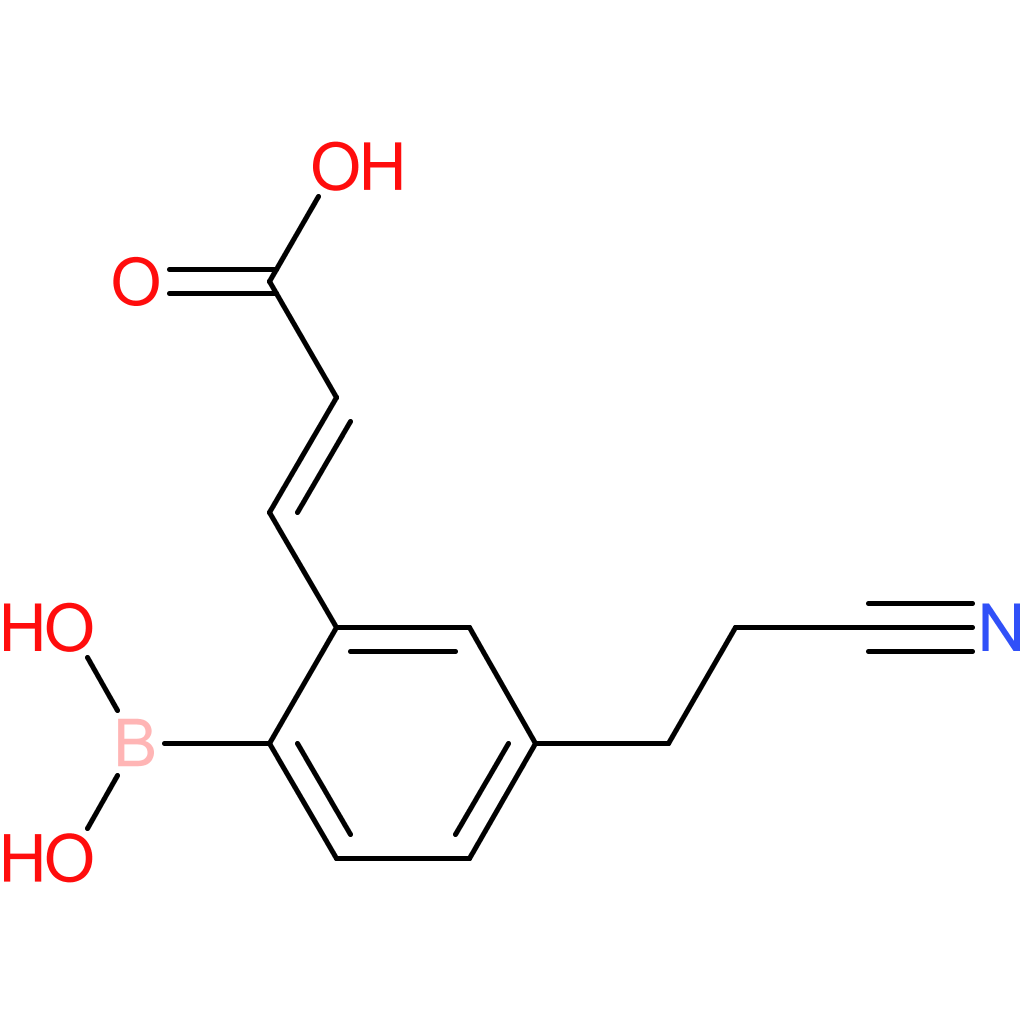 (E)-3-(2-borono-5-(2-cyanoethyl)phenyl)acrylic acid