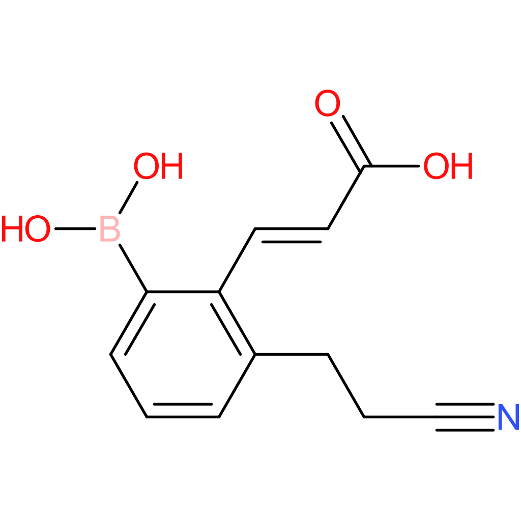 (E)-3-(2-borono-6-(2-cyanoethyl)phenyl)acrylic acid