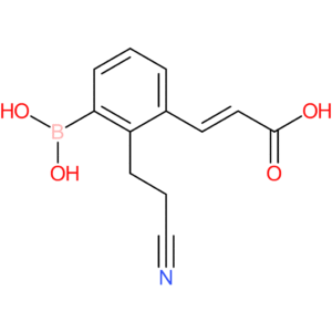 (E)-3-(3-borono-2-(2-cyanoethyl)phenyl)acrylic acid