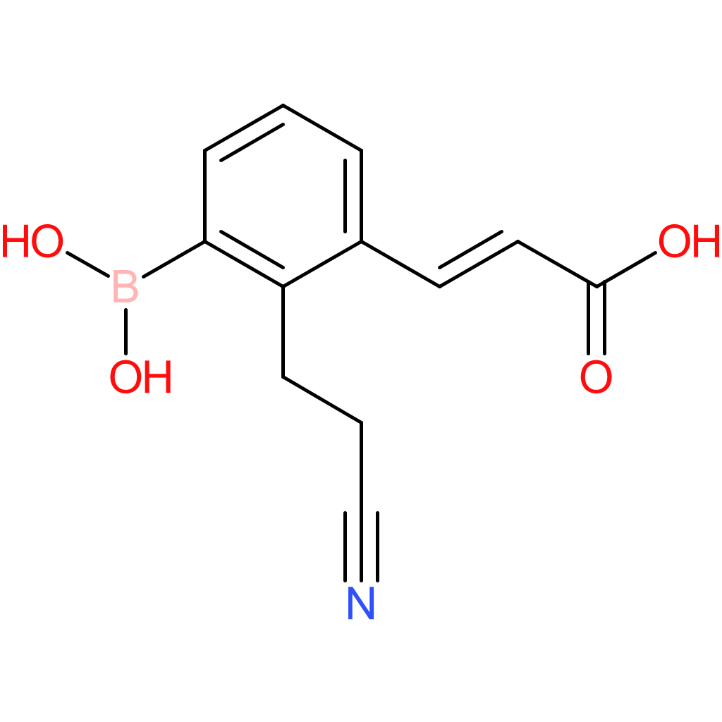 (E)-3-(3-borono-2-(2-cyanoethyl)phenyl)acrylic acid