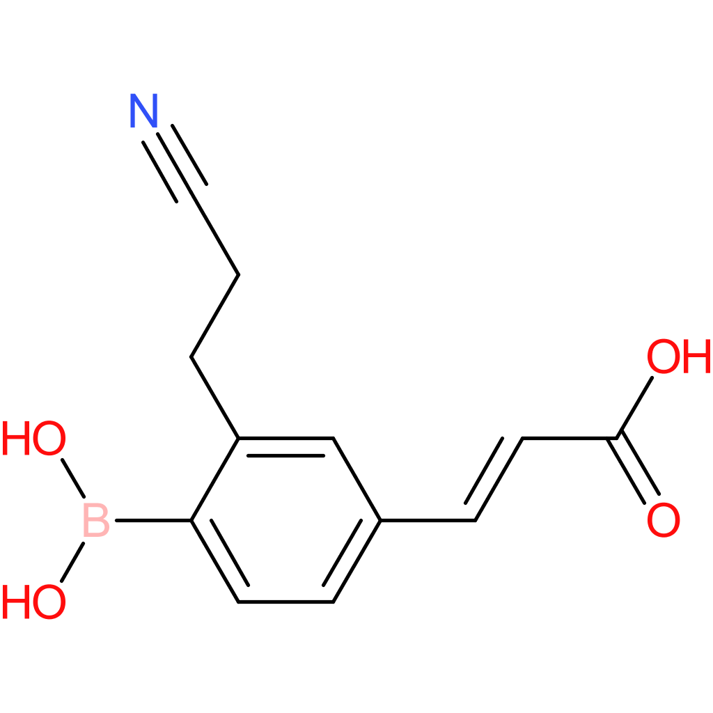 (E)-3-(4-borono-3-(2-cyanoethyl)phenyl)acrylic acid