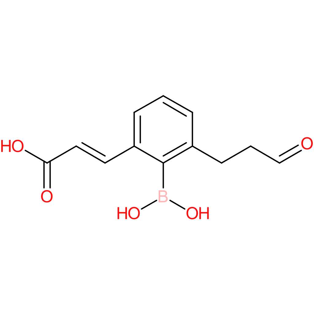 (E)-3-(2-borono-3-(3-oxopropyl)phenyl)acrylic acid