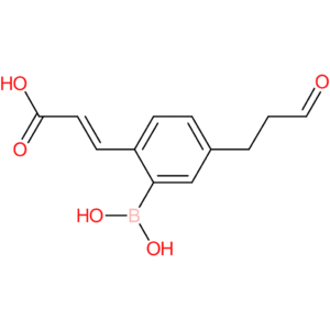 (E)-3-(2-borono-4-(3-oxopropyl)phenyl)acrylic acid