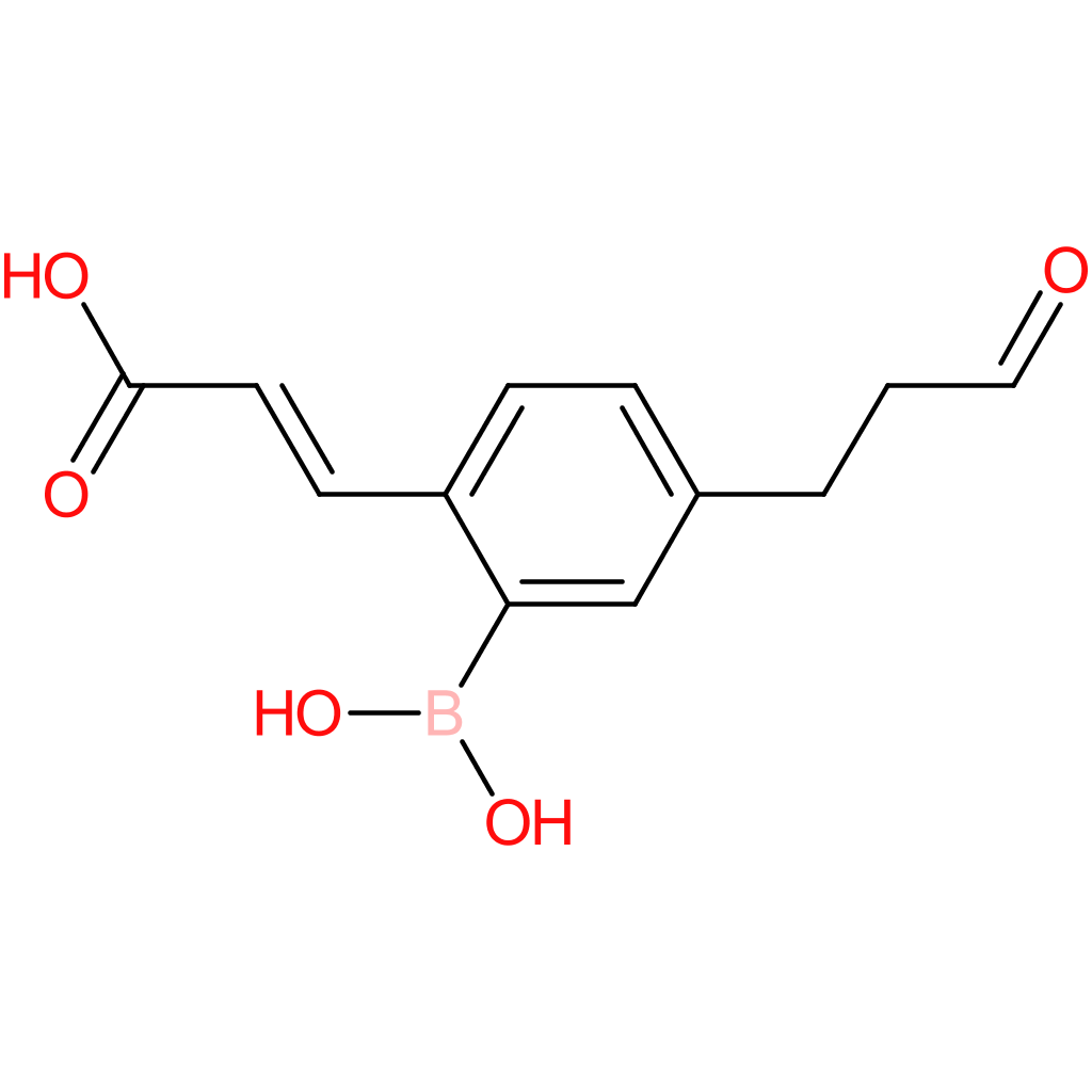 (E)-3-(2-borono-4-(3-oxopropyl)phenyl)acrylic acid